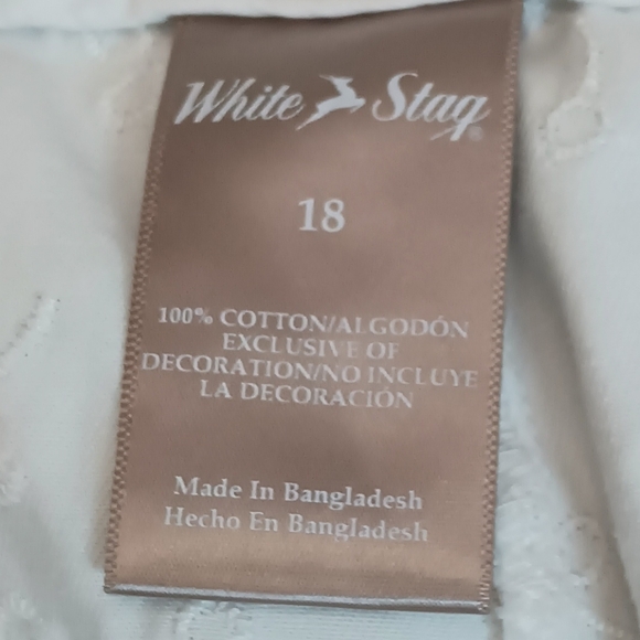 White Stag White Embroidered Capris 18 - Picture 2 of 8